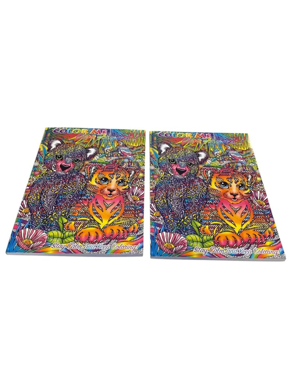Lisa Frank Stay Calm and Keep Coloring Adult Coloring Book Set of 2